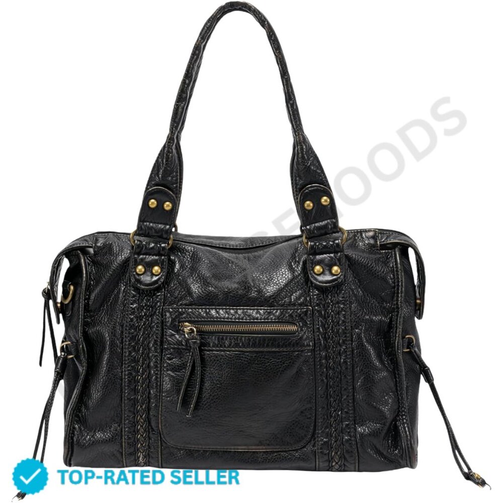 Brand New JOLLQUE Hobo Black Rivet Crossbody
